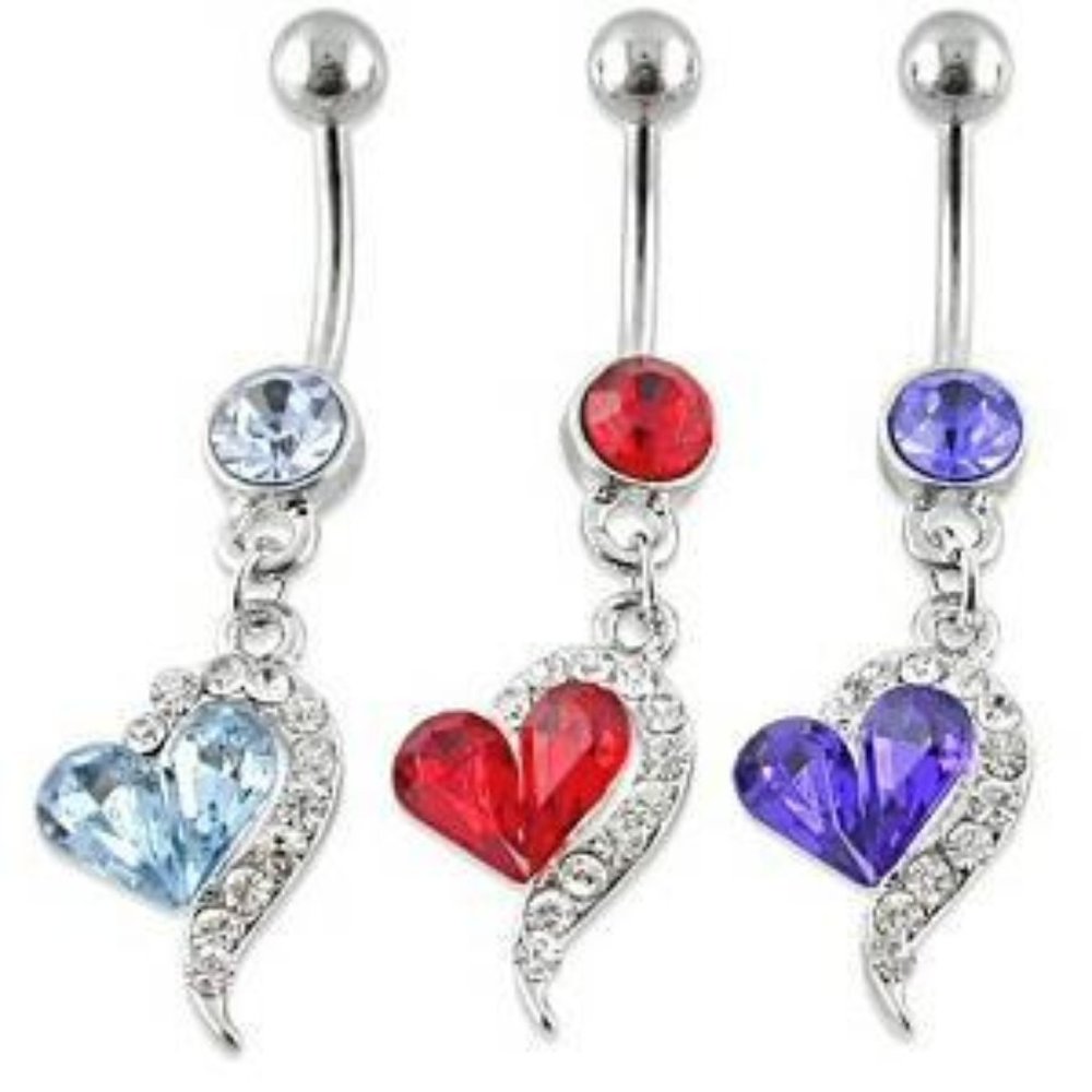 Navel Piercing ~ Double Heart ~ 4 Colors